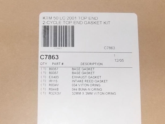 NEW COMETIC 2001 KTM 50LC TOP END GASKET CYLINDER SET # C7863 - MotoRaider