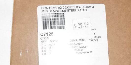 NEW COMETIC 48mm TOP END GASKET SEAL KIT 1992 2002 CR80 2003 2007 CR85 # C7126 - MotoRaider