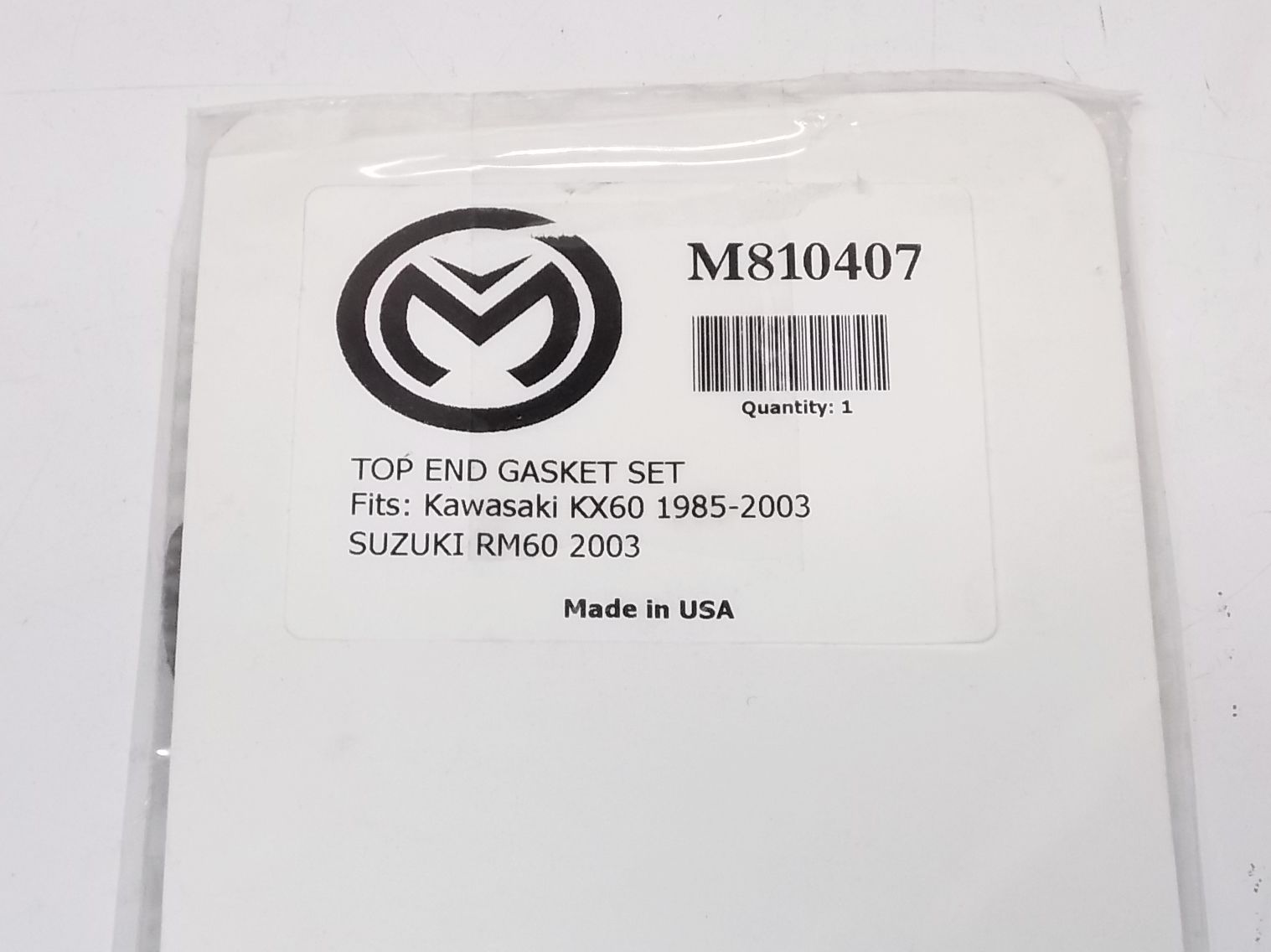 NEW MOOSE TOP END GASKET SEAL KIT 1985 2003 KAWASAKI KX60 SUZUKI RM60 M810407 - MotoRaider