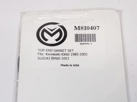 NEW MOOSE TOP END GASKET SEAL KIT 1985 2003 KAWASAKI KX60 SUZUKI RM60 M810407 - MotoRaider