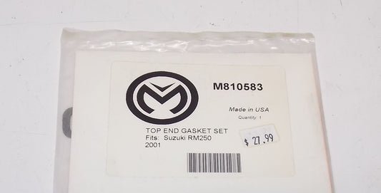 NEW MOOSE TOP END GASKET SEAL KIT SET 2001 SUZUKI RM250 M810583 - MotoRaider