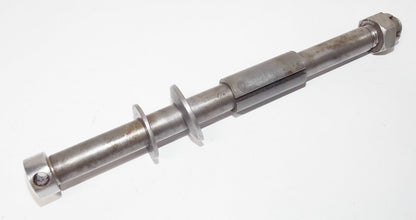 1974 YAMAHA DT360 ENDURO FRONT WHEEL AXLE with NUT and COLLAR DT 360 VINTAGE - MotoRaider