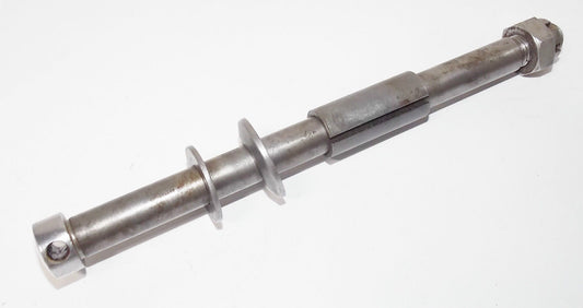1974 YAMAHA DT360 ENDURO FRONT WHEEL AXLE with NUT and COLLAR DT 360 VINTAGE - MotoRaider