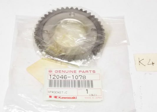 NOS NEW OEM KAWASKI 1985 1992 1997 ZX600 ZL600 CAMSHAFT SPROCKET 42T 12046-1078 - MotoRaider