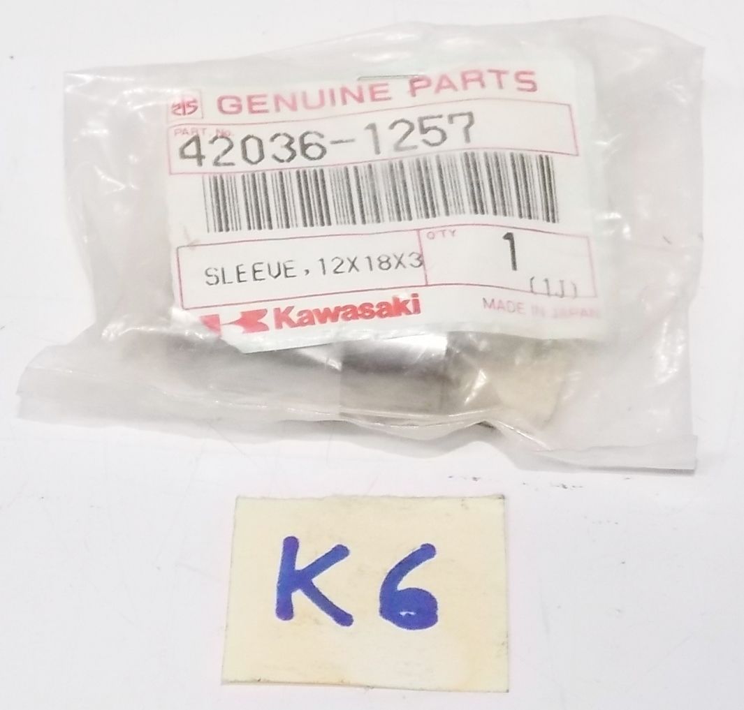 NOS OEM NEW KAWASAKI 1990 KX80 12X18X36 REAR SHOCK SUSPENSION SLEEVE 42036-1257 - MotoRaider