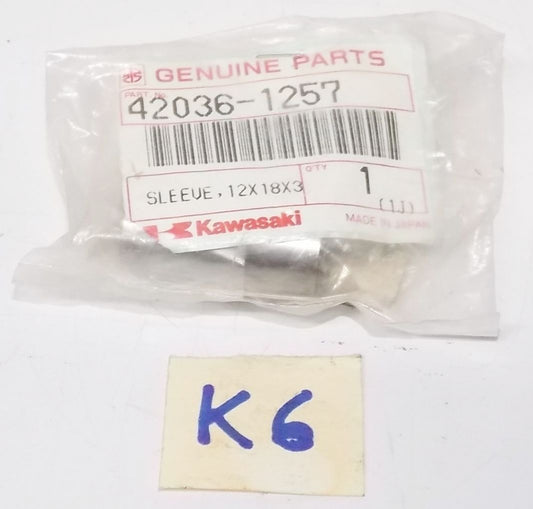 NOS OEM NEW KAWASAKI 1990 KX80 12X18X36 REAR SHOCK SUSPENSION SLEEVE 42036-1257 - MotoRaider