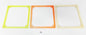 3 VINTAGE LICENSE PLATE FRAME BAZEL 6.5"X6.5" (165X165MM) WHITE ORANGE GREEN - MotoRaider