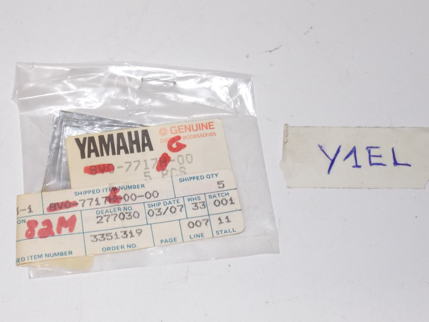 NOS YAMAHA SNOW 1985 1986 1988 1989 1991 1993 PHAZER EXCITER 5PK TAPE 8V0-7717G - MotoRaider