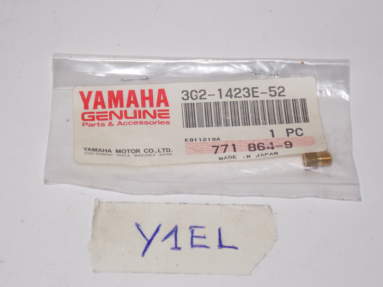 NOS YAMAHA MAIN JET 2003-06 3G2-1423E-52 KODIAK 450 GRIZZLY 450 VENTURE XL - MotoRaider