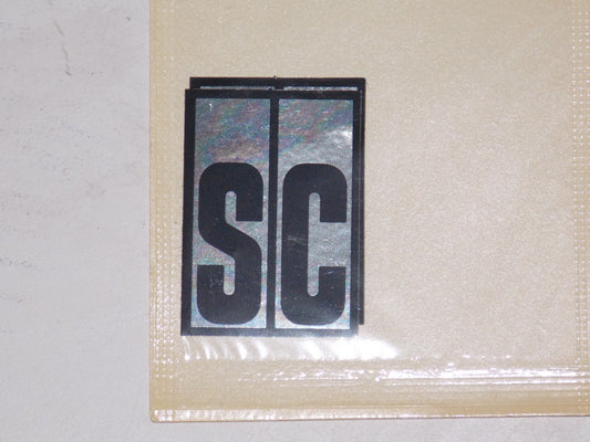 1990'S 1 PAIR DECALS STICKERS MARKS 'SC" 30x45mm VOLVO FIAT LANCIA FORD ALFA MG - MotoRaider