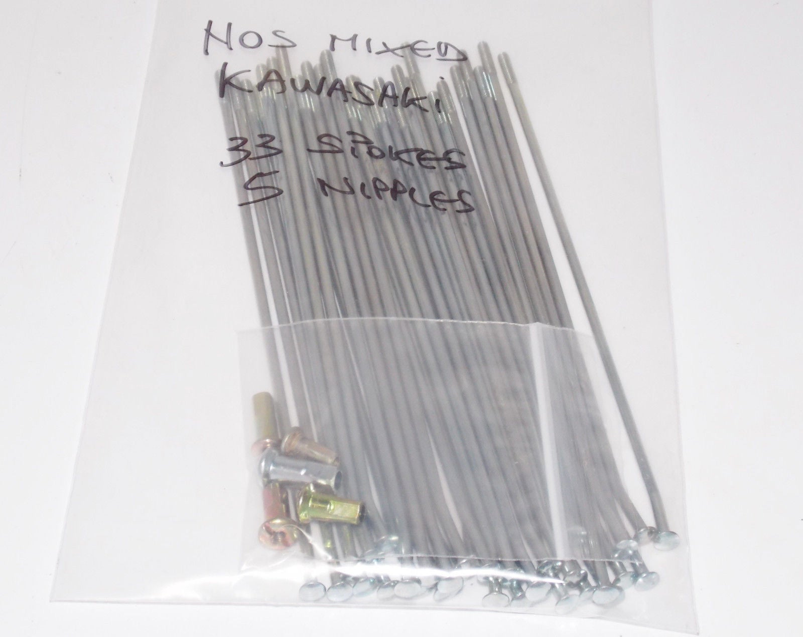NOS KAWASAKI MIXED 33 SPOKES 5 NIPPLES ASSORTED - MotoRaider