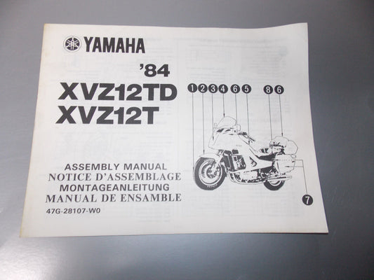 NEW YAMAHA 1982 XS400 ASSEMBLY MANUAL SET UP BOOK PAMPHLET 12E-28107-W0 - MotoRaider