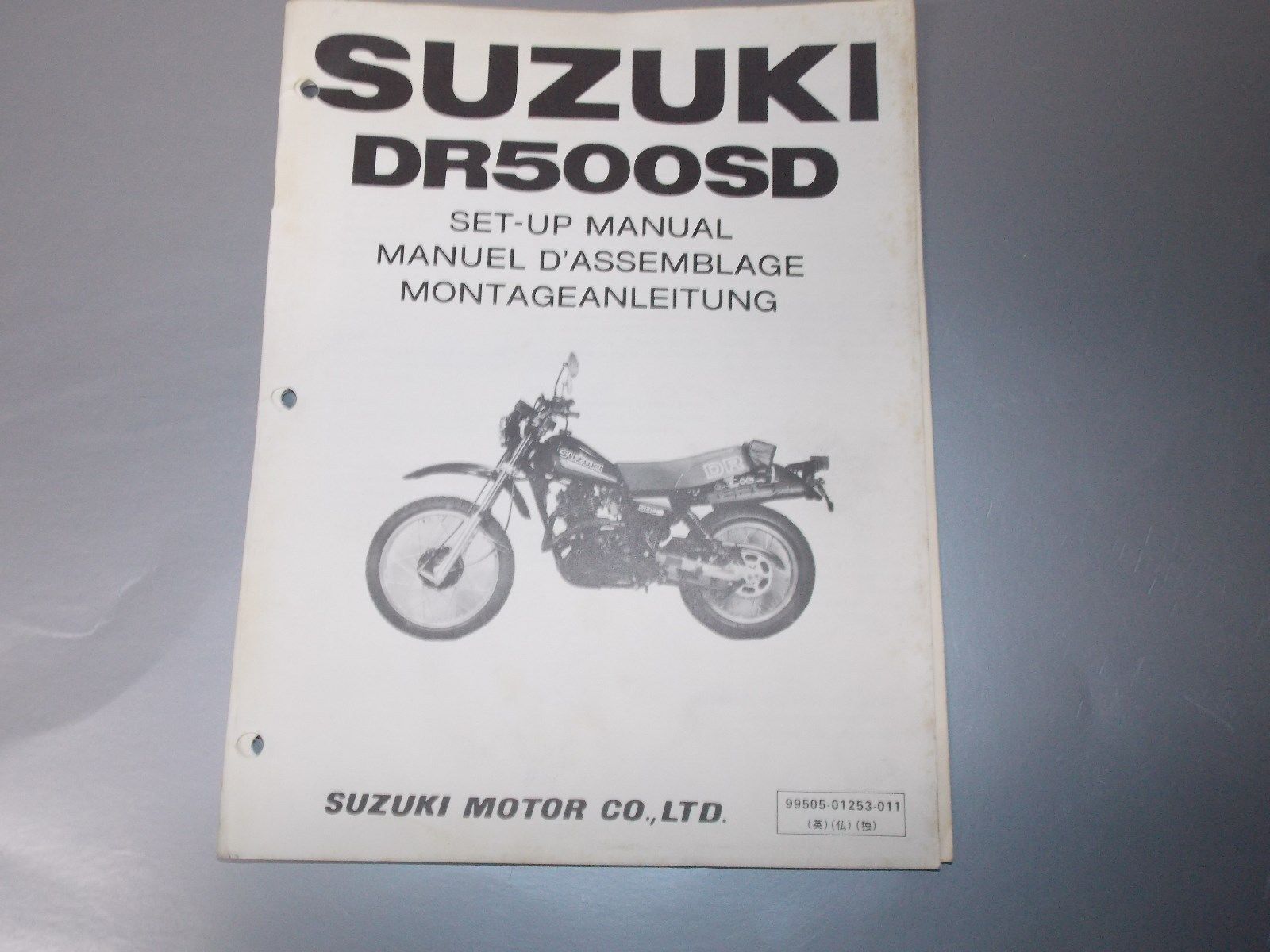 NEW SUZUKI 1982 DR500SD SET UP MANUAL BOOK PAMPHLET CATALOG  99505-01253-011 - MotoRaider