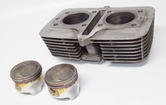 1980 SUZUKI GS450 CYLINDER + PISTONS + RINGS TOP END JUG GS 450 MOTOR ENGINE - MotoRaider