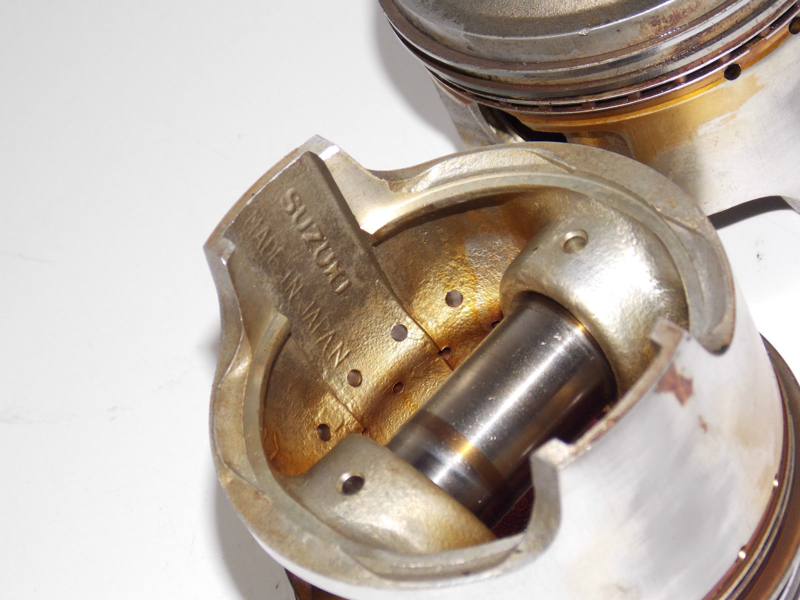 1980 SUZUKI GS450 CYLINDER + PISTONS + RINGS TOP END JUG GS 450 MOTOR ENGINE - MotoRaider