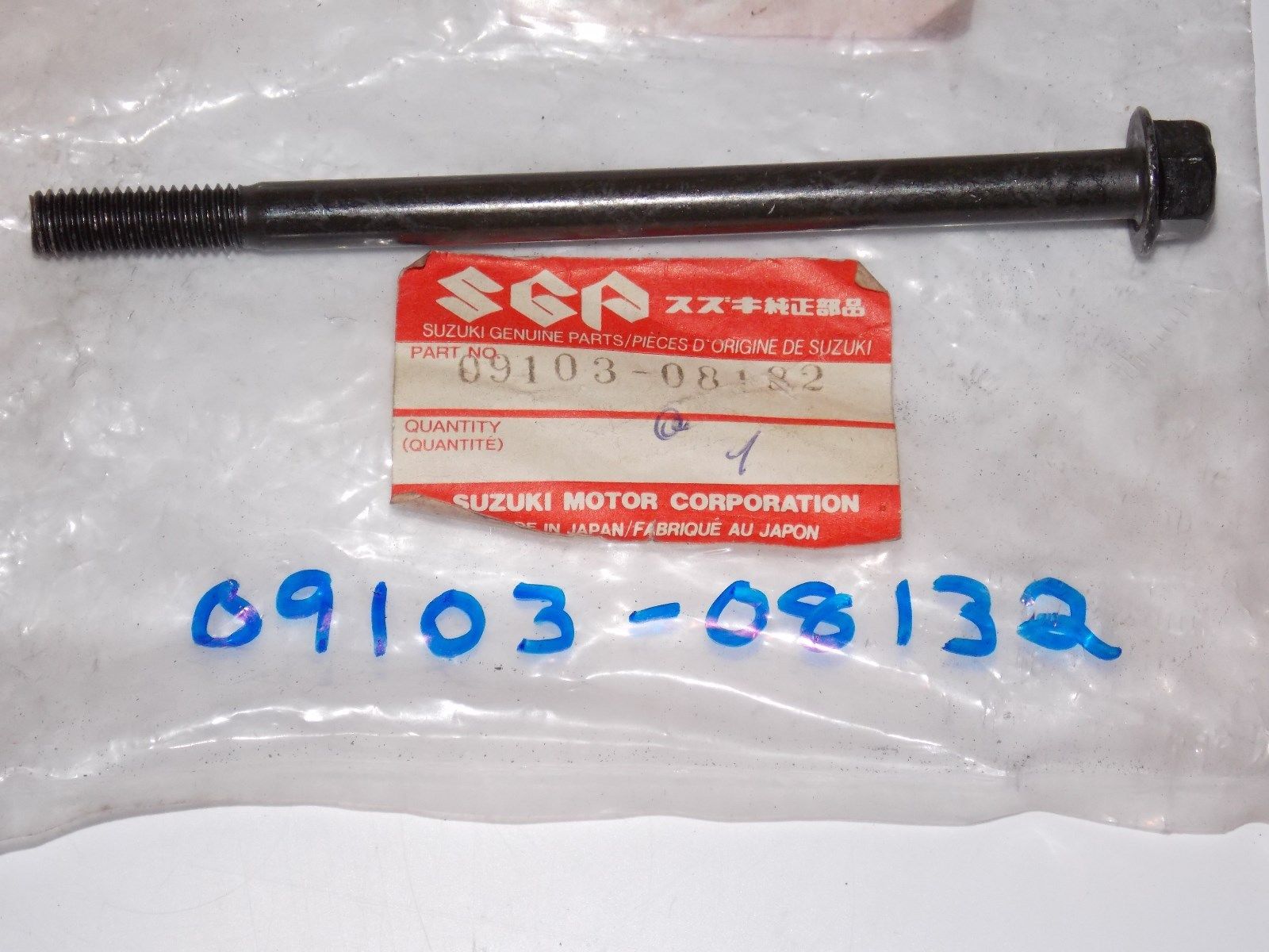 NOS SUZUKI BOLT NO.1 8X100 09103-08132 - MotoRaider
