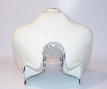1980'S CAGIVA ALETTA ROSSA ELEFANT 125 FUEL TANK GAS PETROL WHITE DUCATI ITALY - MotoRaider