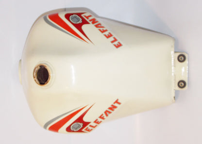 1980'S CAGIVA ALETTA ROSSA ELEFANT 125 FUEL TANK GAS PETROL WHITE DUCATI ITALY - MotoRaider