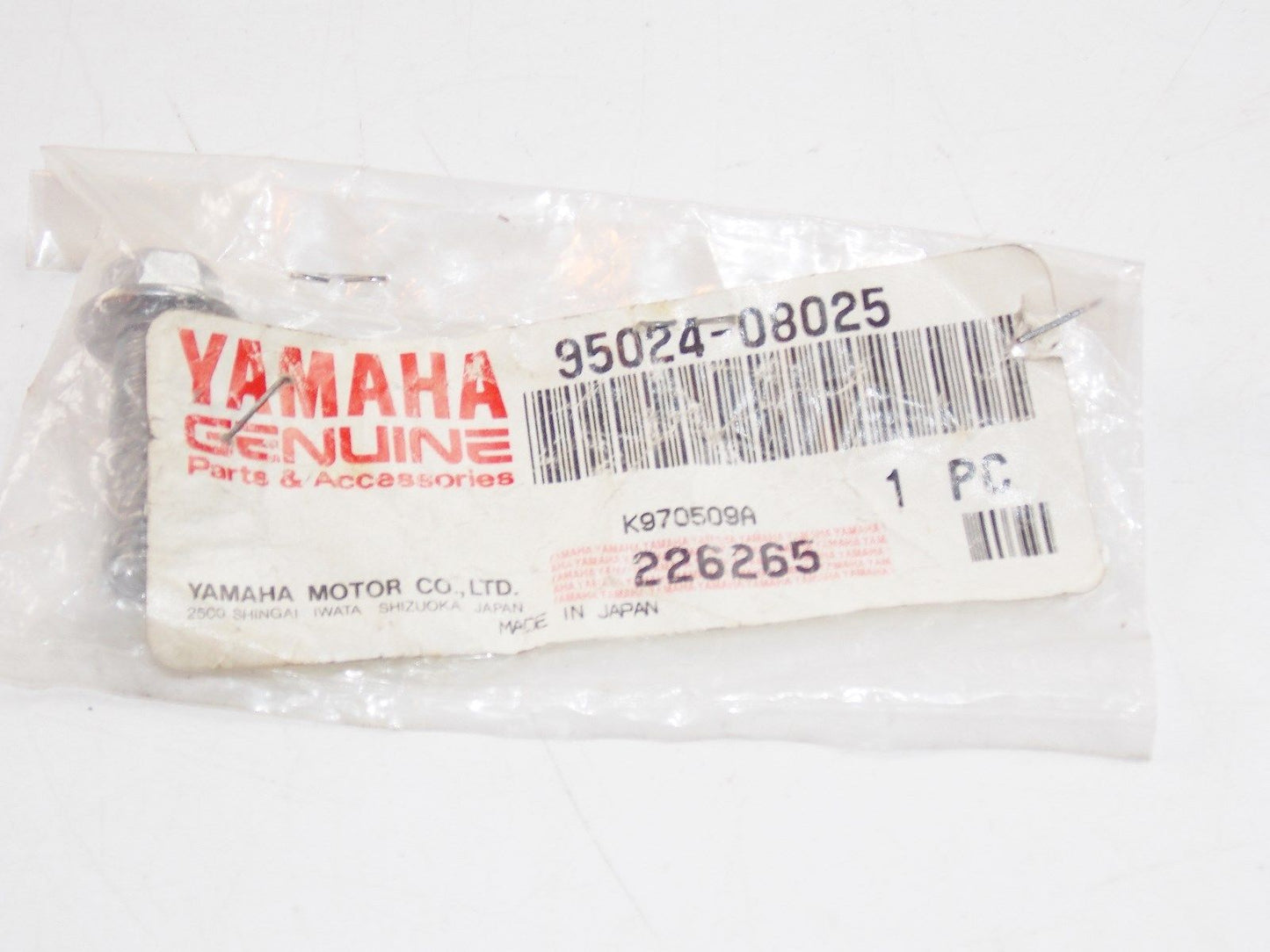 NOS YAMAHA  1995-1999 2004-2013  FLANGE BOLT FYM125 XV655 YZ450  95024-08025 - MotoRaider