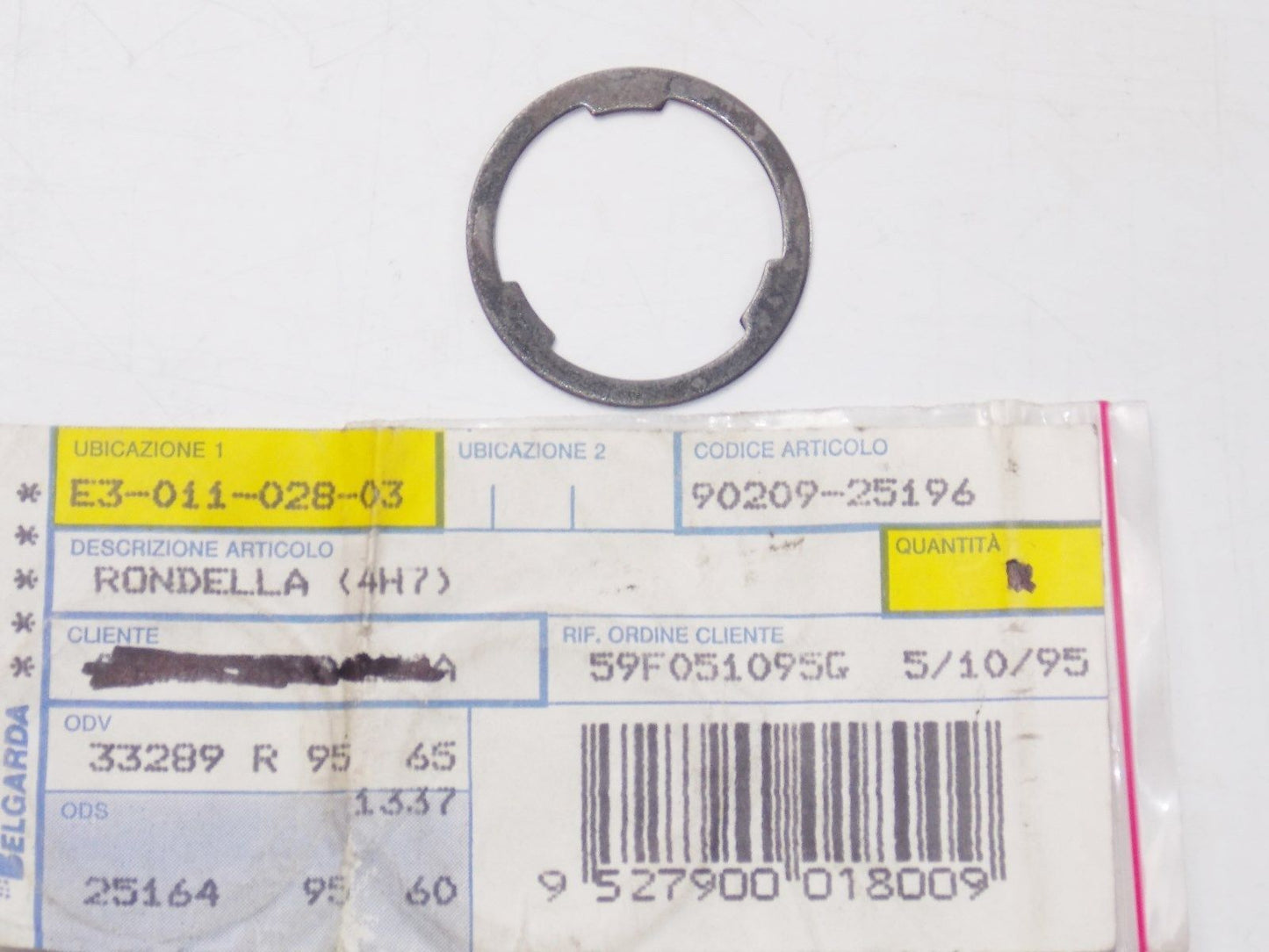 NOS YAMAHA 1980-2013  SPECIAL SHAPE WASHER XJ650 FJ1100 XVC12  90209-25196 - MotoRaider