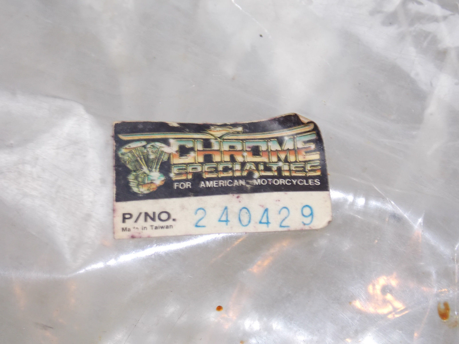 NOS CHROME SPECIALTIES FAT BOB REAR FENDER + TAILIGHT HD HARLEY BIG TWIN TO 1984 - MotoRaider