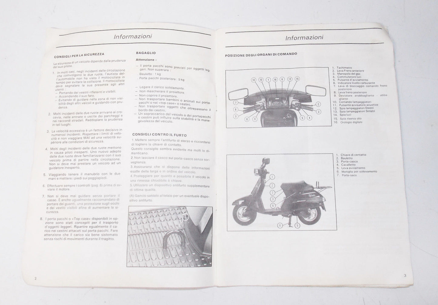 1990'S PEUGEOT SCOOTER OWNER MANUAL BOOK BOOKLET IN ITALIAN - MotoRaider