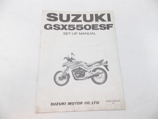 NEW SUZUKI 1985 SET-UP MANUAL BOOK GSX550 ENGLISH  99505-01095-01E - MotoRaider