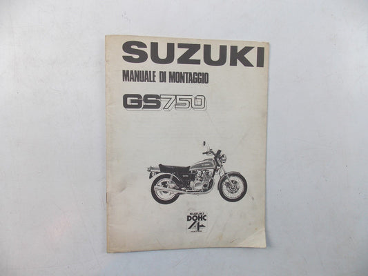 NEW SUZUKI 1976 ASSEMBLY MANUAL BOOK GS750 ITALIAN MS-8010-IT - MotoRaider