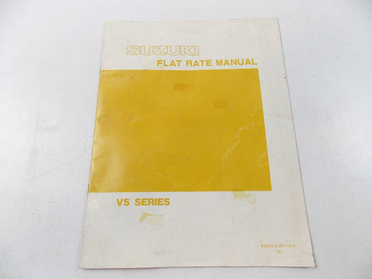 NEW SUZUKI 1987  FLAT RATE MANUAL BOOK VS SERIES ENGLISH  99550-01871-01E - MotoRaider
