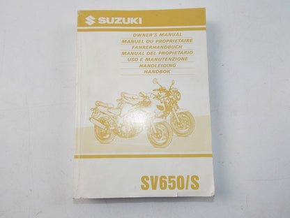 NEW SUZUKI 1998 OWNER'S MANUAL BOOK SV650/S 99011-20F50-042 - MotoRaider