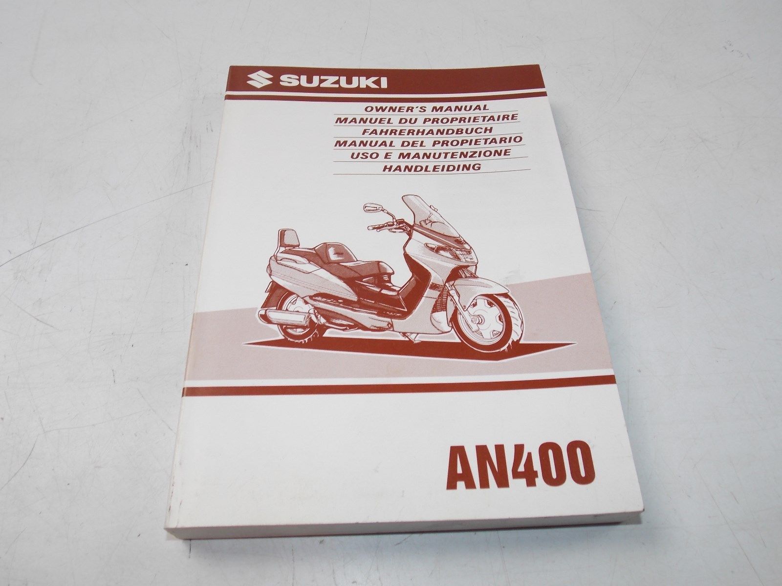 NEW SUZUKI 1998 OWNER'S MANUAL BOOK AN400 99011-15F50-DGS - MotoRaider