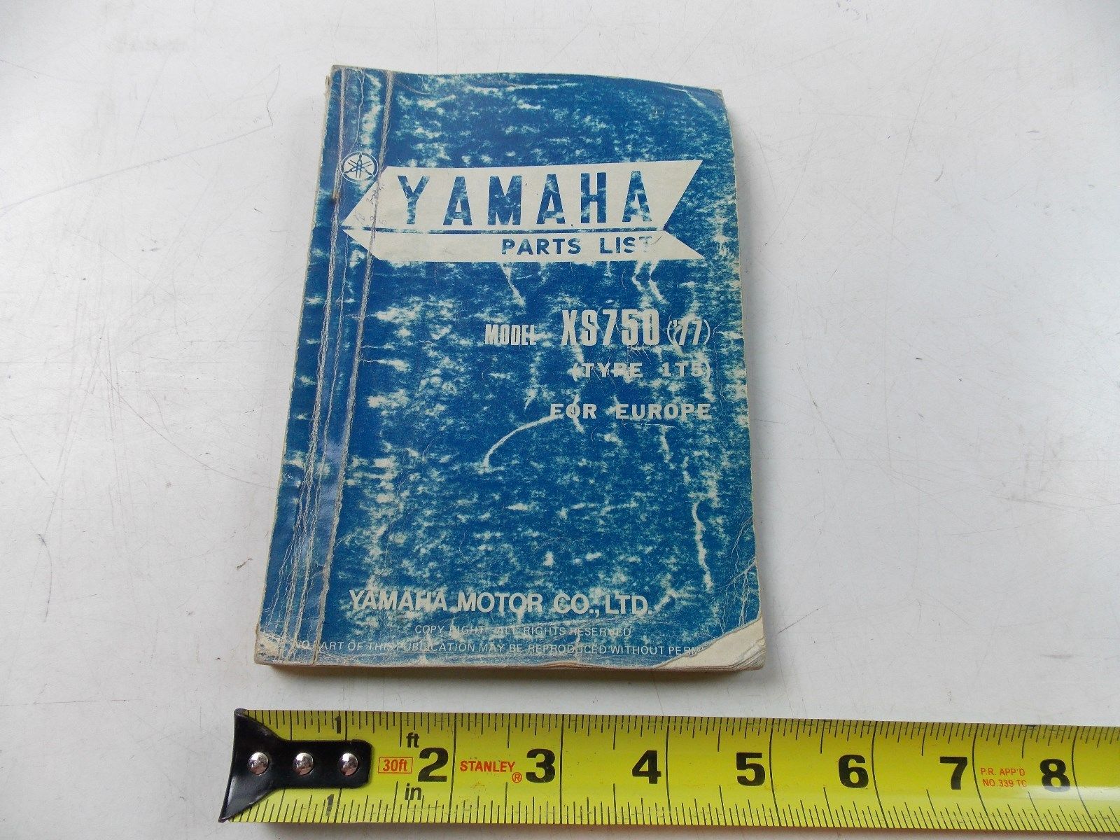 USED YAMAHA 1976 PARTS LIST MANUAL BOOKXS750 (77)  1T5-28198-E5 - MotoRaider