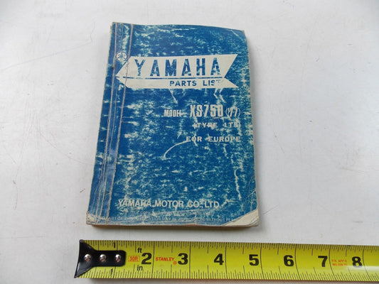 USED YAMAHA 1976 PARTS LIST MANUAL BOOKXS750 (77)  1T5-28198-E5 - MotoRaider