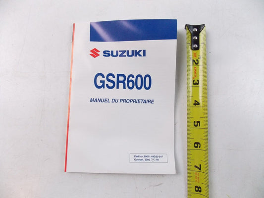 NEW SUZUKI 2005 OWNER'S MANUAL BOOK GSR600 99011-44G50-01F - MotoRaider