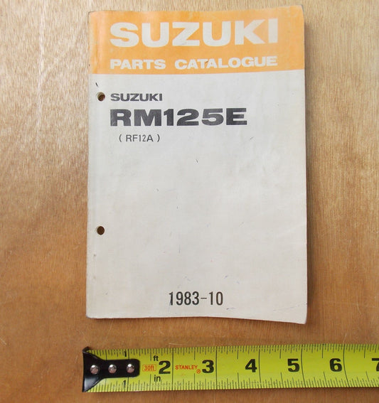 USED SUZUKI 1983-10  PARTS CATALOGUE BOOK RM125E   9900B-20019 - MotoRaider