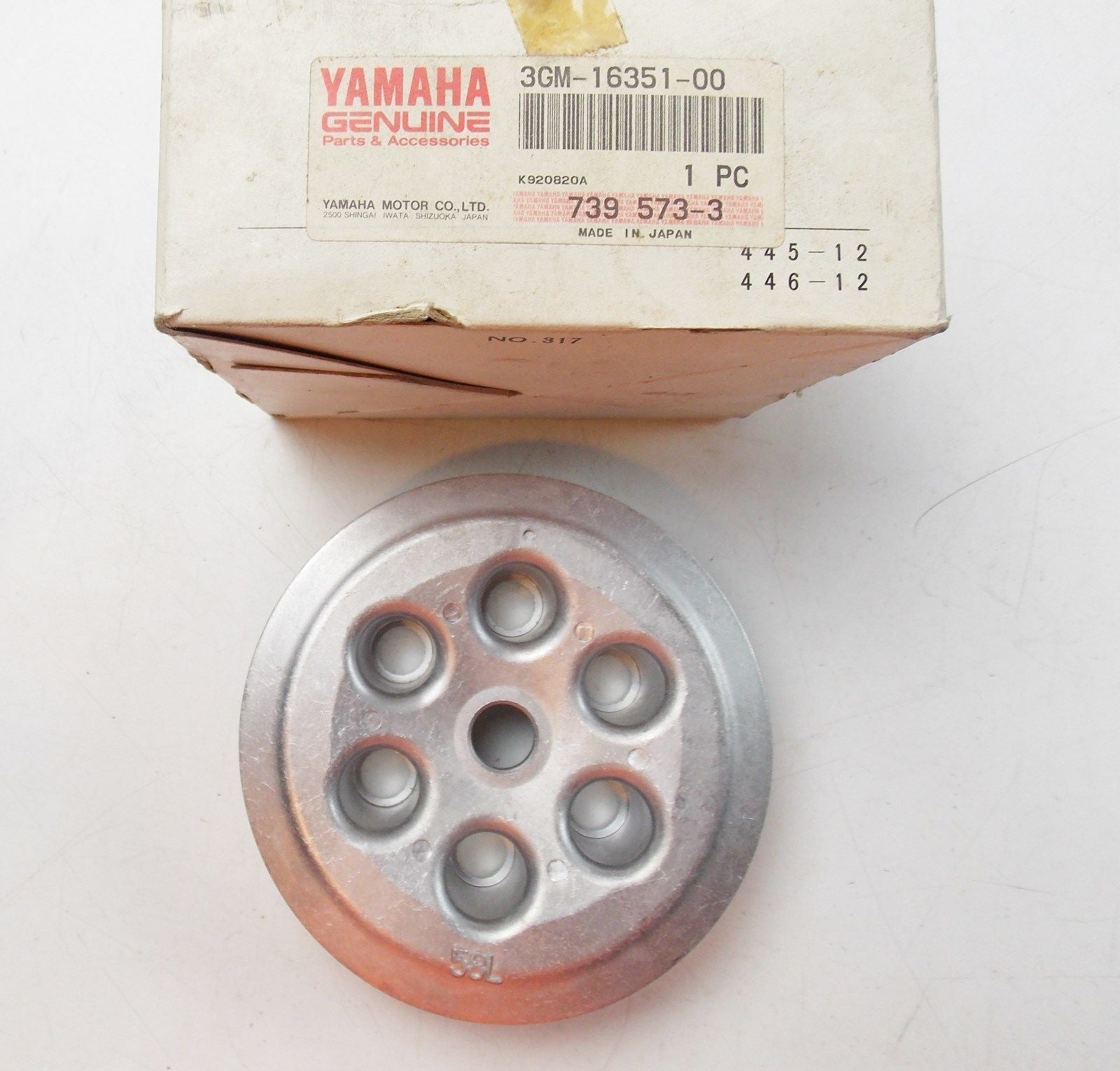NOS YAMAHA 1989-1997 PRESSURE PLATE 1 FSR1000 GTS1000  3GM-16351-00 - MotoRaider