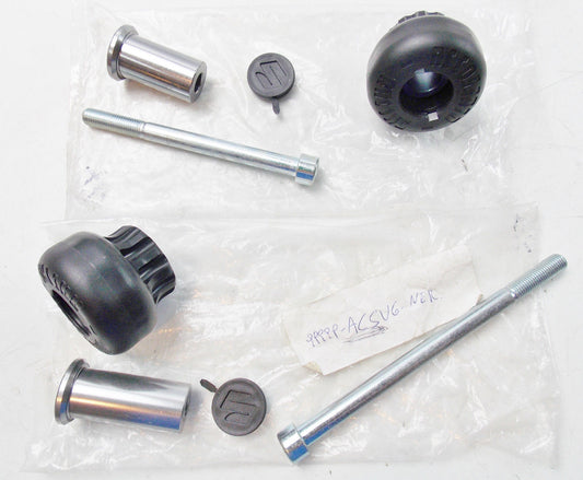 NOS NEW SUZUKI ACCOSSATO SV650 BLACK CRASH PADS FRAME SLIDERS GUARDS 99999-ACSV6 - MotoRaider
