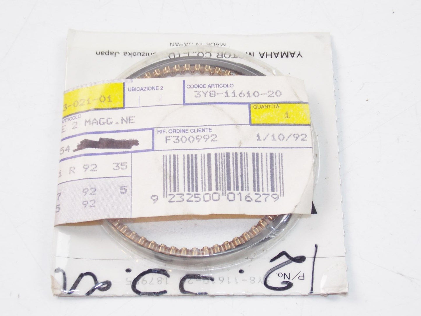 NOS YAMAHA 1990 1991 1996 1998 RING 2ND SR250  3Y8-11610-20 - MotoRaider