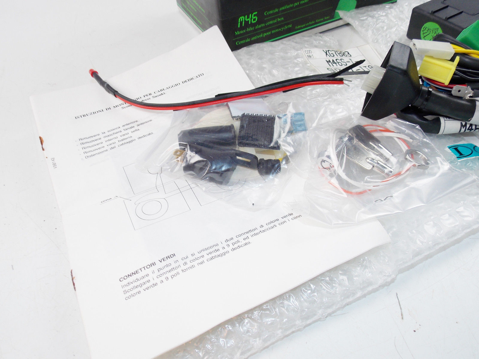 NOS M46 SUZUKI SCOOTER ADDRESS ANTI THEFT ALARM SECURITY SYSTEM REMOTE ITALY - MotoRaider