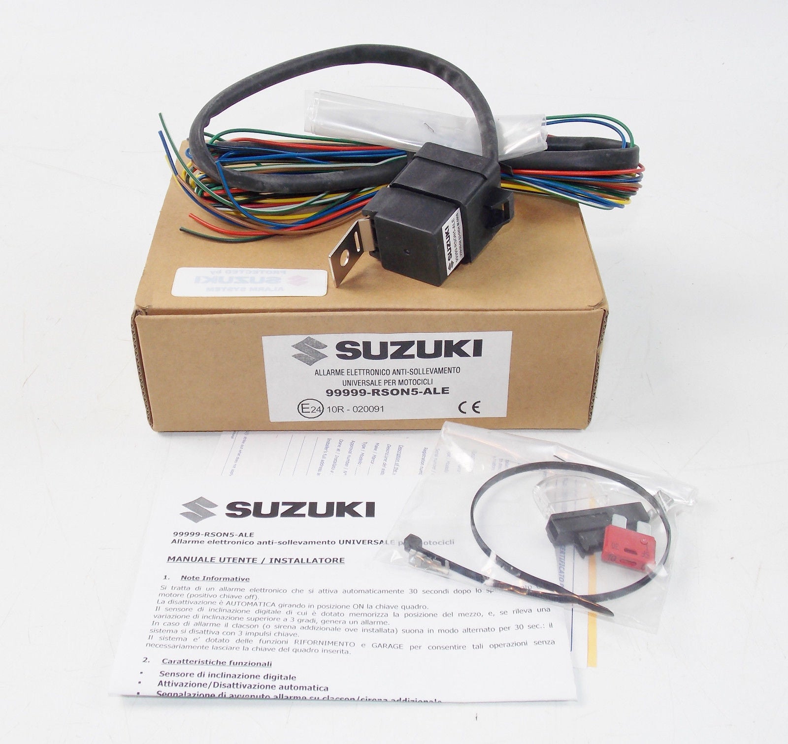 OEM SUZUKI MOTORCYCLE SCOOTER UNIVERSAL ALARM ANTI-THEFT SYSTEM 99999-RSON5-ALE - MotoRaider