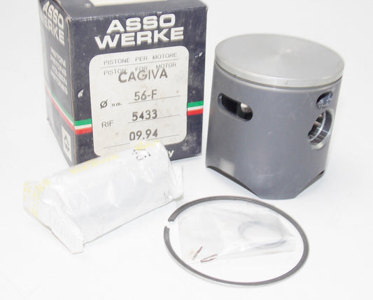 NOS 56-F ASSO WERKE PISTON 5433 1992 1994 CAGIVA CR WR 125cc MOTORCYCLE PIN RING - MotoRaider