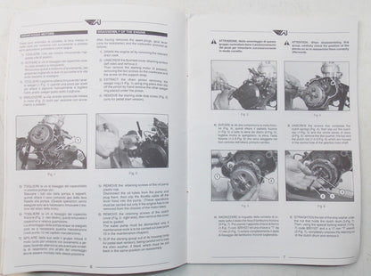 APRILIA RX MX 50 MOTOR AM 345 WORKSHOP MANUAL ENGINE MINARELLI BOOK 911 - MotoRaider