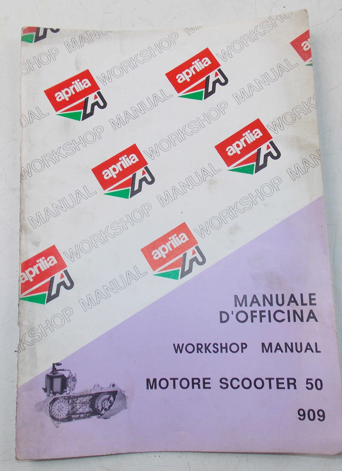 APRILIA MOTOR ENGINE SCOOTER 50 WORKSHOP MANUAL BOOK 909 - MotoRaider