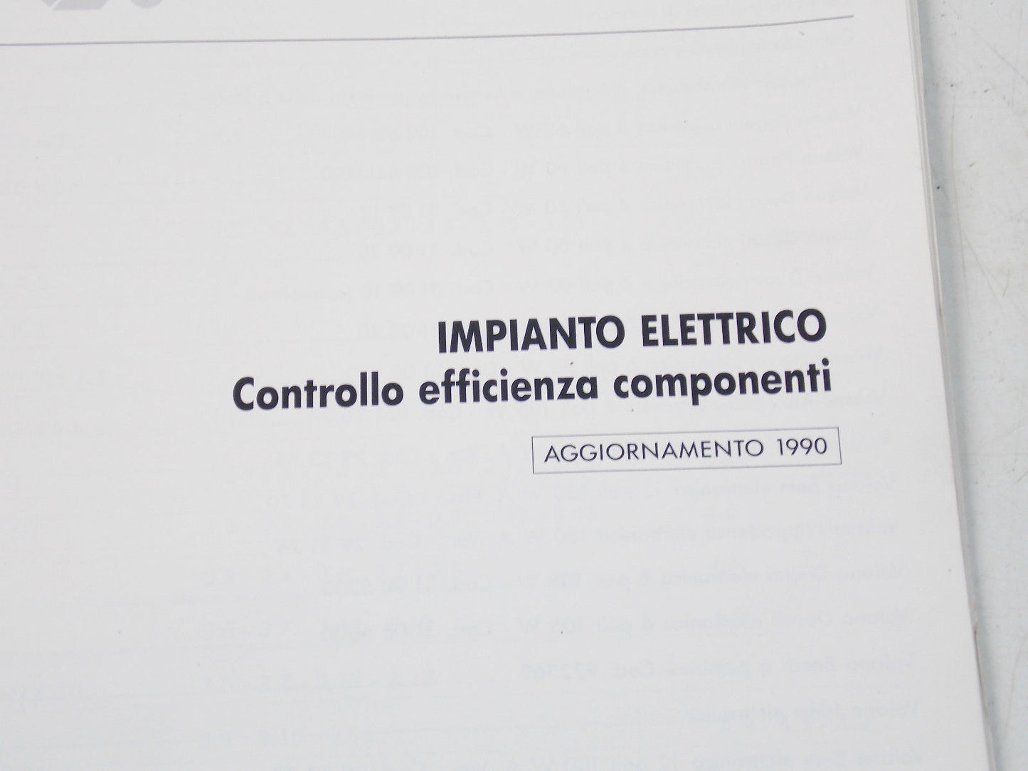 1990 UPDATE APRILIA ELECTRICAL SYSTEM COMPONENTS EFFICIENCY CONTROL MANUAL BOOK - MotoRaider