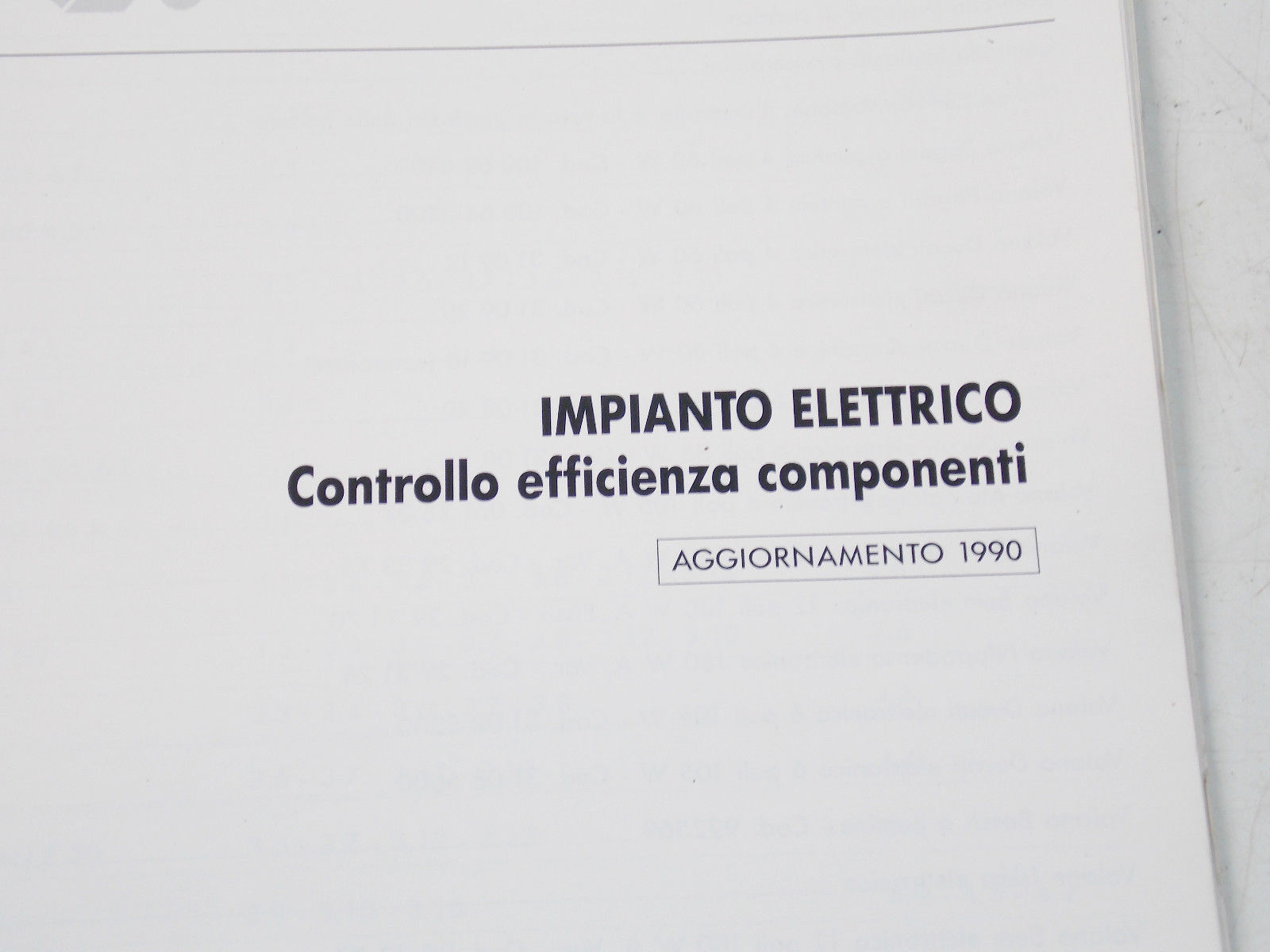 1990 UPDATE APRILIA ELECTRICAL SYSTEM COMPONENTS EFFICIENCY CONTROL MANUAL BOOK - MotoRaider