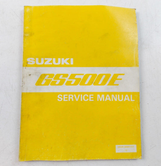 NOS SUZUKI MARCH 1989 SERVICE MANUAL GS500E  99500-34060-01E - MotoRaider