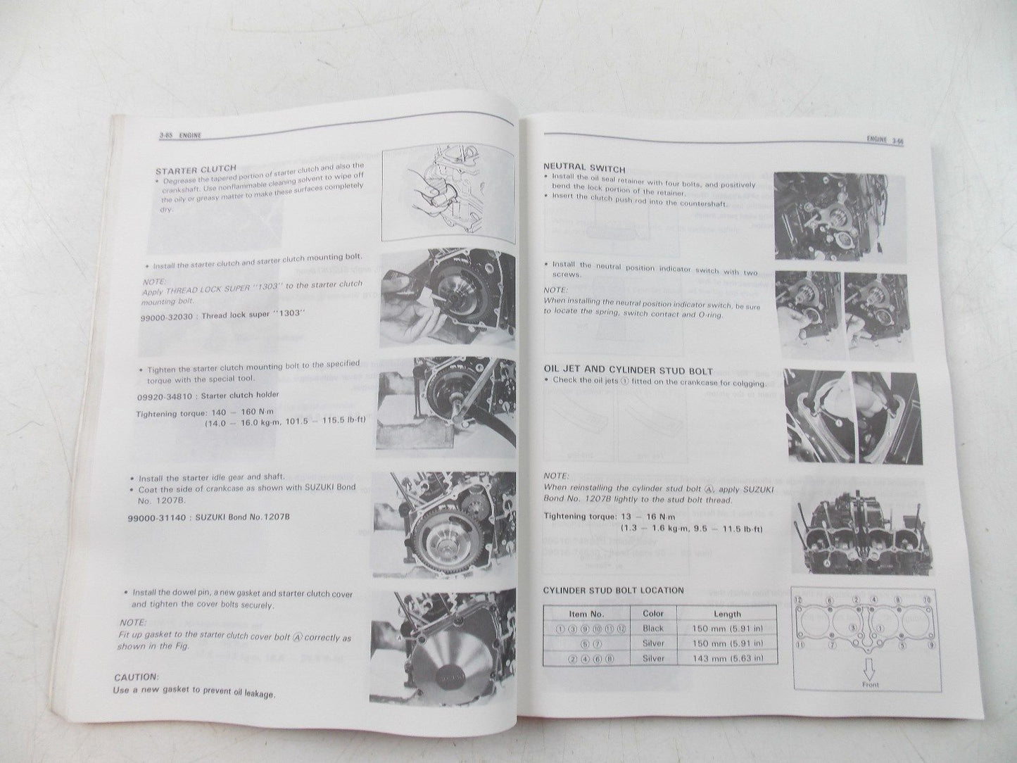NOS SUZUKI FEBRUARY 1992 SERVICE MANUAL GSX600F  99500-35023-01E - MotoRaider