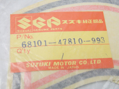 NOS SUZUKI DECAL EMBLEM STICKER GRAPHIC  68101-47810-993 - MotoRaider