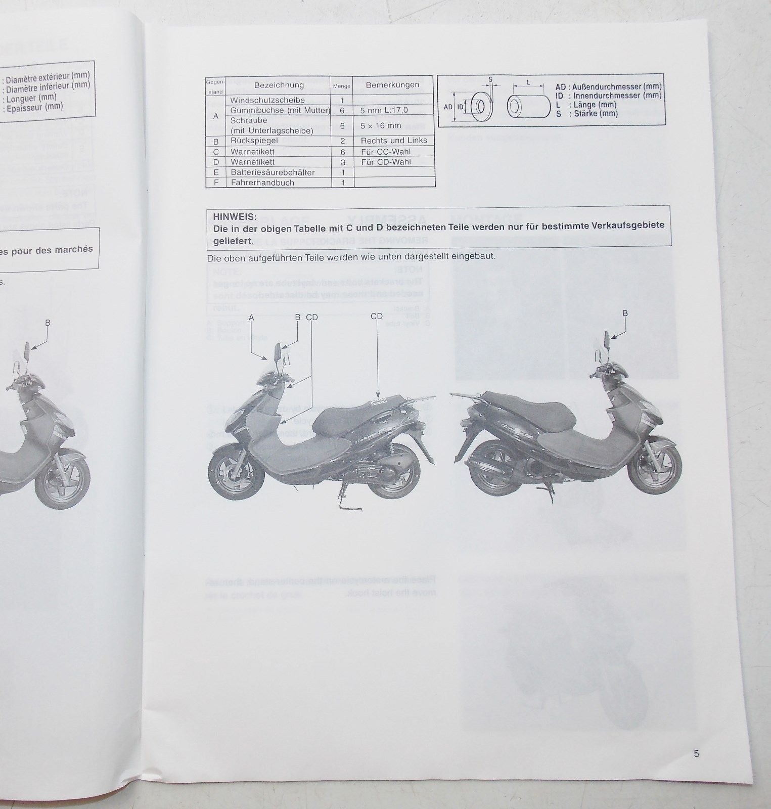 USED SUZUKI 1999 SET-UP MANUAL UG110Y  99505-01160-011 - MotoRaider