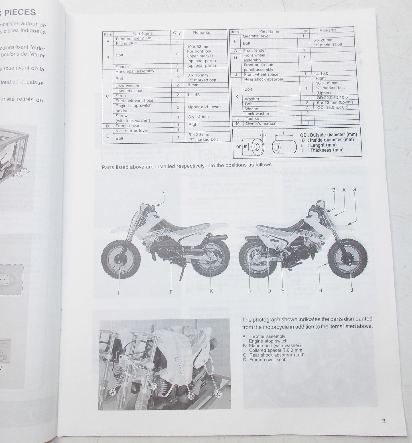 USED SUZUKI 1999 SET-UP MANUAL JR50Y   99505-01100-01T - MotoRaider